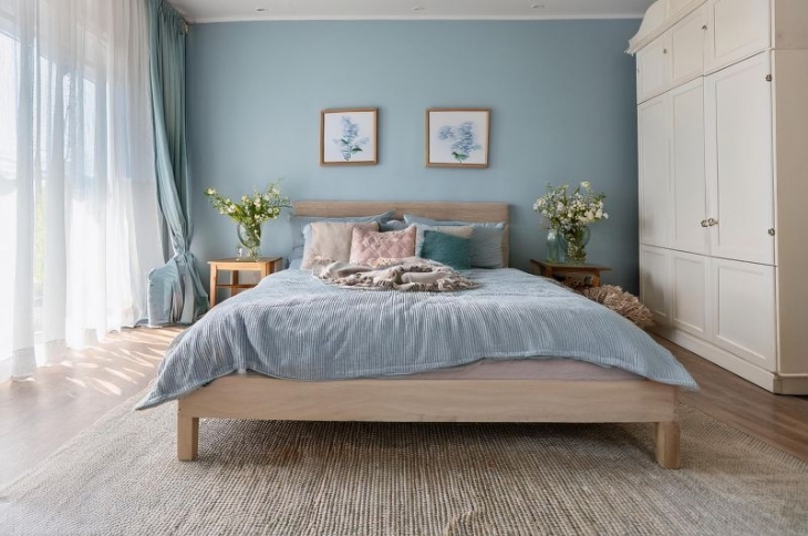 Chambre parentale couleurs apaisante