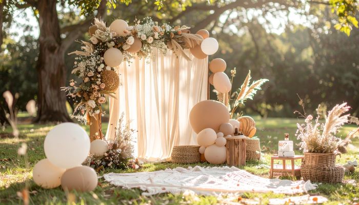 deco ext�rieure pour une gender party reveal