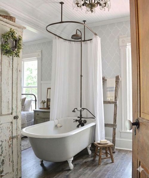 barre et rideau de douche baignoire il�t